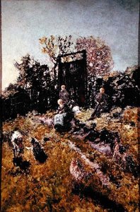 Landschap met figuren en geiten, voor 1866
