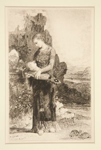 Dochter van Thracië met het hoofd van Orpheus