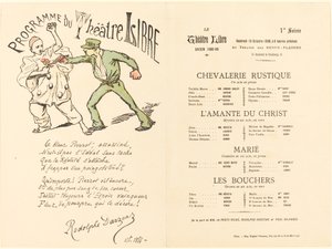 Ridders, de geliefde van Christus, getrouwd, de slagers door Adolphe Leon Willette