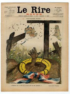 Omslag van Het Rode Gelach, Satirisch in Kleuren door Adolphe Leon Willette