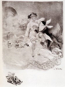 Gulzigheid - tekening door Willette
