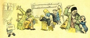 Het harde leven van schooljongens op het Saint Bonifatius-instituut in Parijs in 1867 door Adolphe Leon Willette