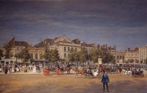 Algemeen zicht op de theaters van de tempelboulevard (detail)