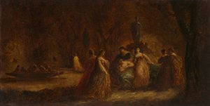 Een bosfeest, ca. 1853-1857 of ca. 1862 door Adolphe Joseph Thomas Monticelli
