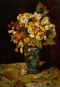 Bloemen in een blauwe vaas, 1879-1883