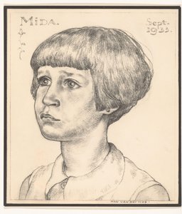 Fotoreproductie van een portret van Mida door Han van der Kop