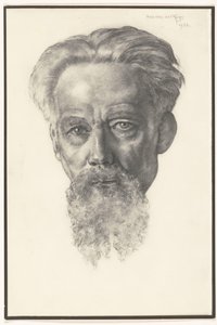 Fotoreproductie van een portret van een man door Han van der Kop door Adriaan Bijl