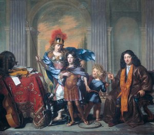 Nederlands: Allegorische portretgroep van de familie De Bordes met Minerva Allerorisch groepsportret, waarschijnlijk van Anthony de Bordes Sr. die zijn zoon Anthony achterlaat bij Minerva