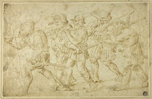 Voetsoldaten door Adriaen Brouwer