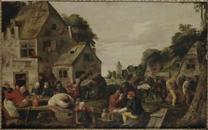 Kermesse door Adriaen Brouwer