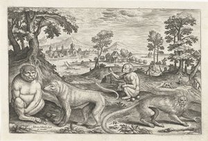 Apen door Adriaen Collaert