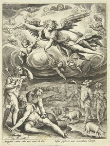 Aankondiging aan de herders door Adriaen Collaert
