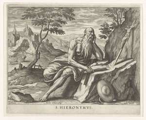 Kerkvader Hiëronymus door Adriaen Collaert