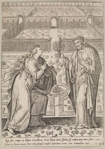 Christus en zijn bruid, Ecclesia, in een tuin