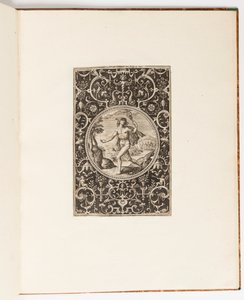 Mercurius, plaat uit een serie van 6 ornamentale ontwerpen met het Oordeel van Paris door Adriaen Collaert