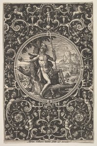 Parijs in een decoratieve lijst met grotesken