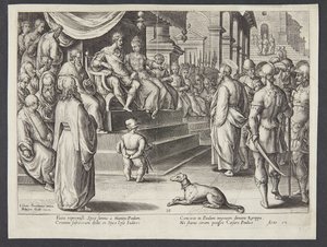 St. Paulus voor Festus en Agrippa door Adriaen Collaert