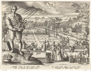 De maand april door Adriaen Collaert