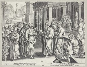 De verblinding van Elymas door Adriaen Collaert