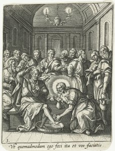 Voetwassing door Adriaen Collaert