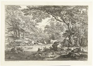 Landschap met rustende jagers Landschappen met jagers (serietitel)