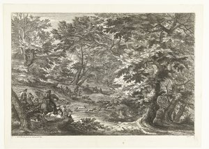 Landschap met vossejacht