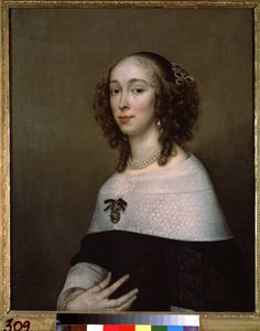 Portret van een dame door Adriaen Hanneman