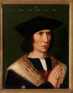 Portret van Paulus de Nigro door Adriaen Isenbrandt or Isenbrant