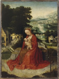 De rust tijdens de vlucht naar Egypte, c.1520-30 door Adriaen Isenbrandt or Isenbrant