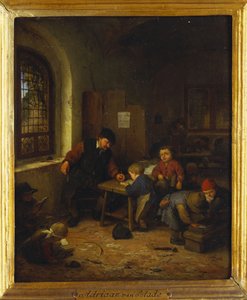 Interieur van een Klaslokaal, 1666 door Adriaen Jansz. van Ostade
