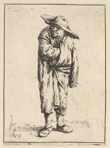 Boer gewikkeld in zijn mantel, 1610-85 door Adriaen Jansz. van Ostade