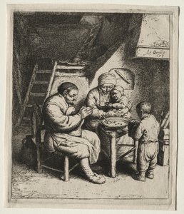 Zegenen, 1653 door Adriaen Jansz. van Ostade