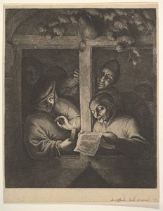 Zangers bij het Raam door Adriaen Jansz. van Ostade