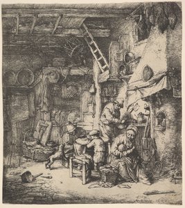 De familie, 1647 door Adriaen Jansz. van Ostade