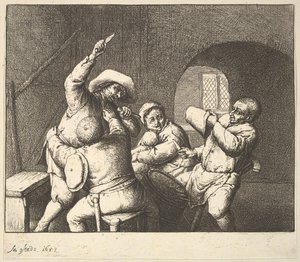 De messteek door Adriaen Jansz. van Ostade