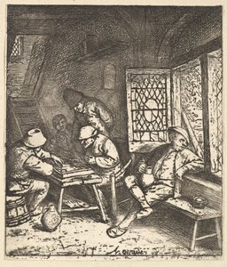 Tric Trac-spelers, 1610-85 door Adriaen Jansz. van Ostade
