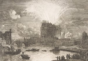 Vuurwerk in Rome Boven Castel Sant