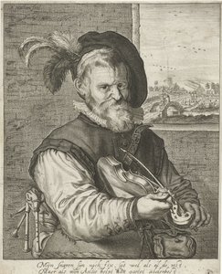 Oude vioolspeler