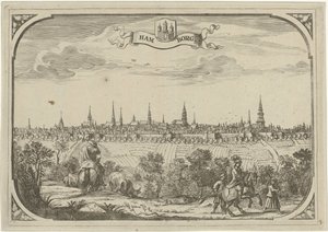 Gezicht op de stad Hamburg