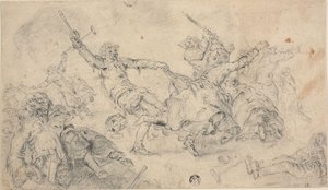 Boeren in een vechtpartij door Adriaen Pietersz. van de Venne