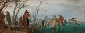 Winter (Vermaak op het IJs) door Adriaen Pietersz van de Venne