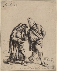 Wandelend Paar door Adriaen van Ostade