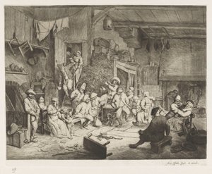 Dans in de herberg door Adriaen van Ostade