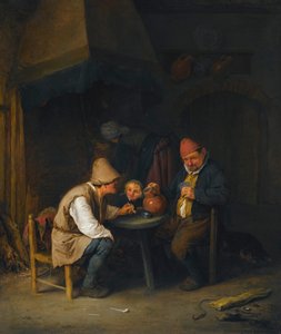 Boerenfamilie in een binnenland