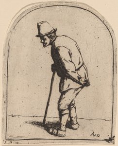 Boer met een kromme rug door Adriaen van Ostade