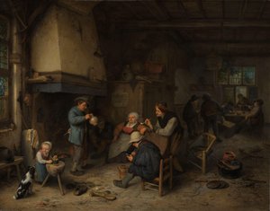 Boeren in een interieur