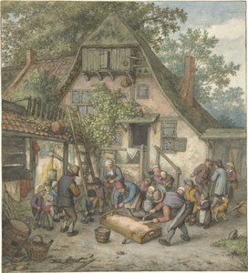 Schrapen van een varken