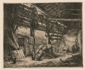 Schuur door Adriaen van Ostade