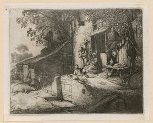 Spinster door Adriaen van Ostade