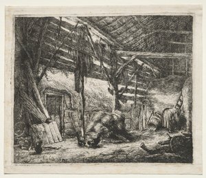 De Schuur door Adriaen van Ostade